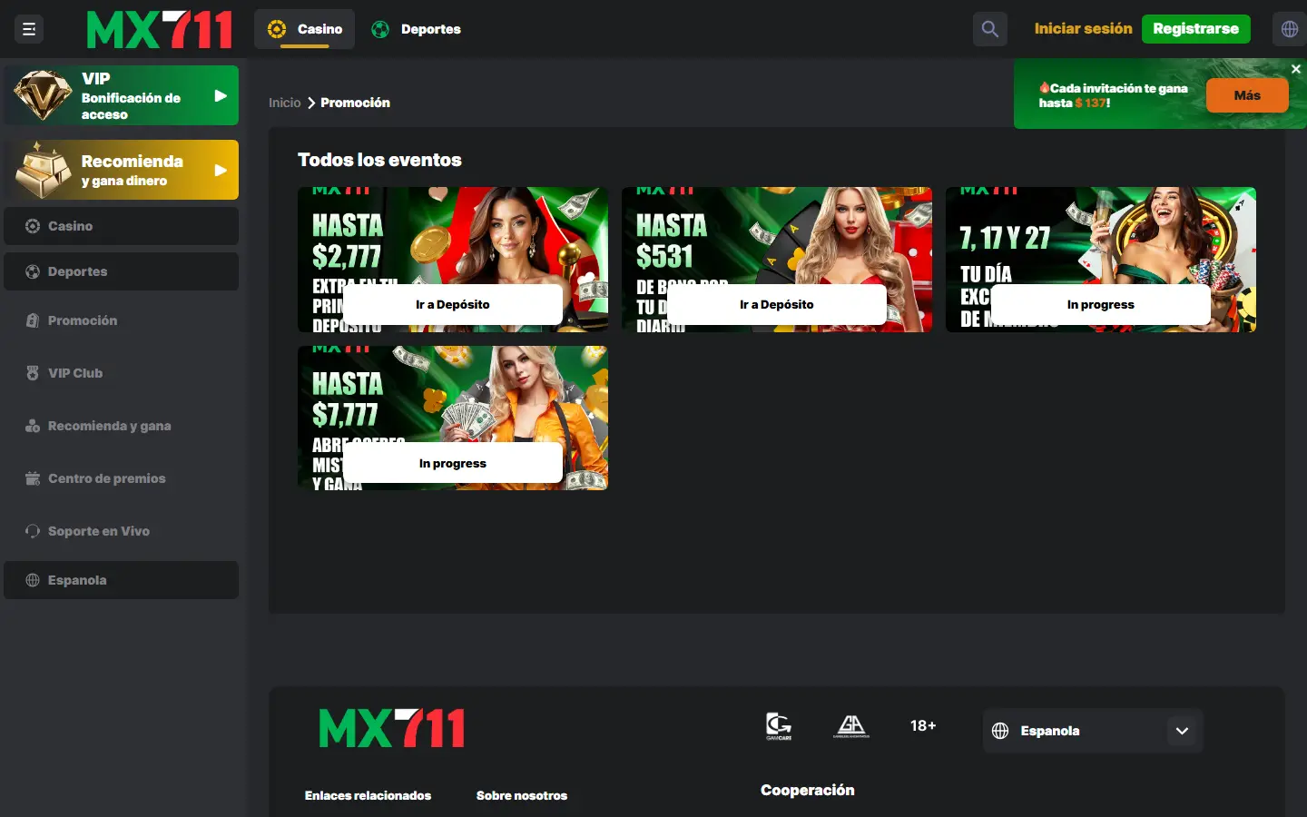 MX711: vista de la plataforma